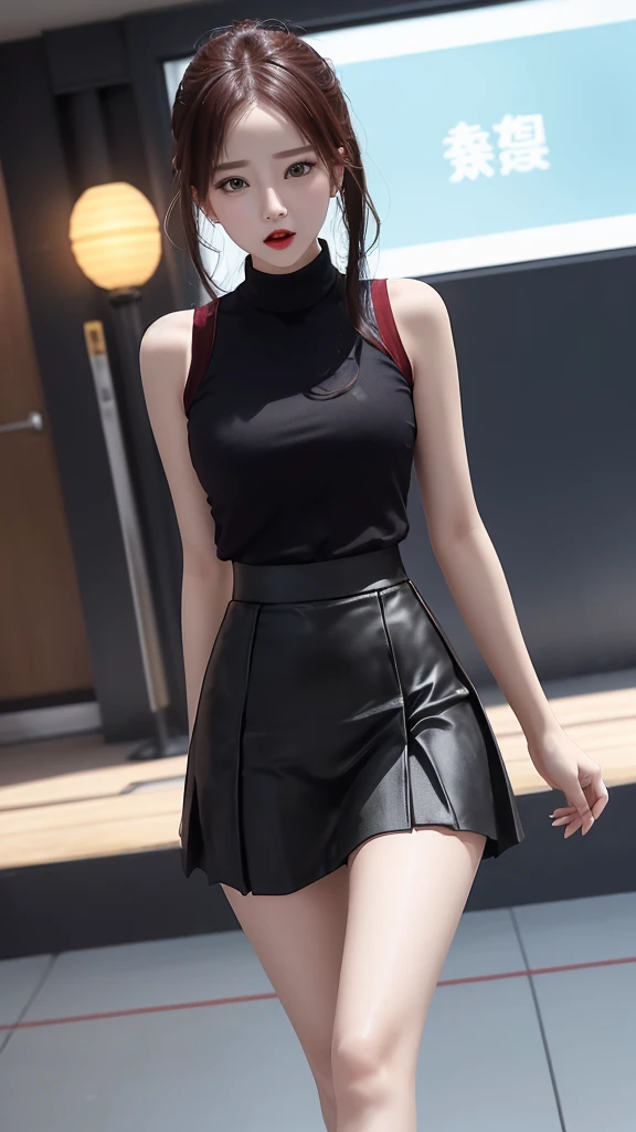 Movie Stills。Shallow and deep,Vignette,Highly detailed,High Budget,Bokeh,,Joy, Anger, Sadness, and Happiness,Hot girl hip skirt sexy high waist tight skirt versatile elastic slim fit high-end female professional skirt