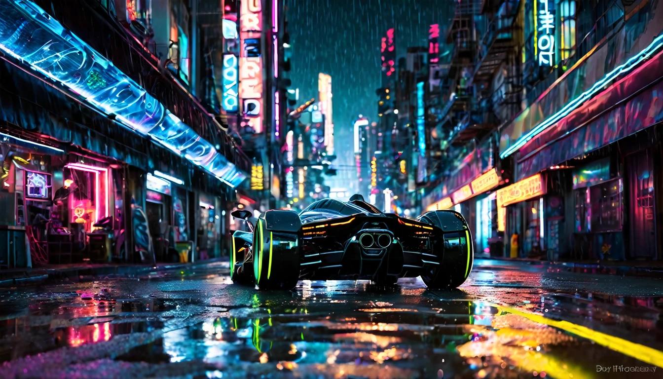 spaceship flying through space designed in the style, art by Hans Ruedi Giger, in the background a futuristic city, neon lights, wet street, highly detailed image, sharp focus, studio photography, xf iq 4, 1 5 0 0 0 0 mp, 5 0 mm, iso 2 0 0, 1/1 6 0 s, realistic, natural light, octane rendering, adobe lightroom, thirds resolution, symmetrical balance, depth layers, polarizing filter, ..., hd, color optics, .. .HD opaque color masterpiece