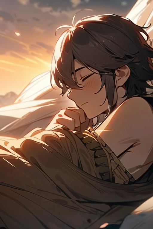 ((Best quality)), ((masterpiece)), (detailed), Gandalf gay sleeps with Frodo
