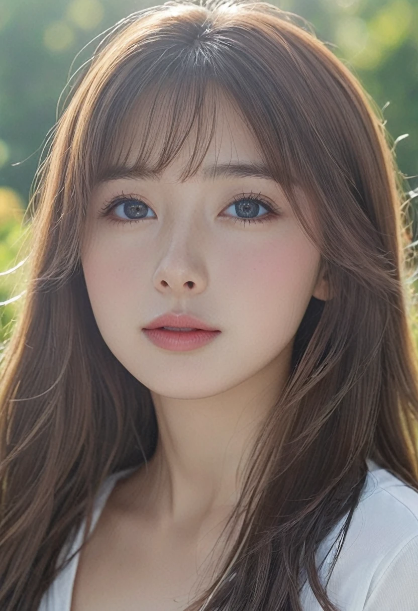 (8K, 4K, Best Quality, High Resolution: 1.2), (Masteristic, Realistic, Photoreal: 1.4), 1 Girl, Solo, Beautiful Face, Eyelashes, Nose, Glossy Lips, (Fine Eyes, Beholder, Fair Skin, White Skin: 1.5), Fine Complexion, Upper Body,, Big, big, (nude: 1.5),, Open-air bath,, ridiculously long hair, blond hair, pink hair, bangs, hair ornaments, bows, with two sides up,, Young, dark blue school swimsuit