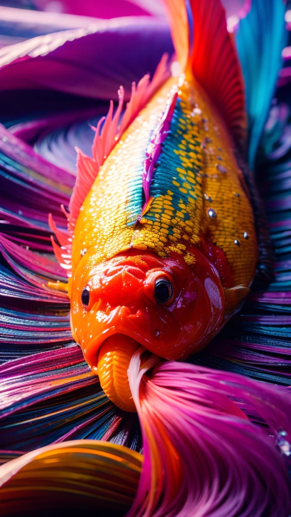 official art，Unity 8k wallpaper，Extremely detailed，Beauty and aesthetics，masterpiece，Best quality，The content is very detailed，Bright colors，romanticism，Summer Dream，HD，Details，Best quality，Fantasy，dreamlike，colorful，Photography，Dynamic，vivid，energetic，Rich in layers，Macro viewing angle，carp