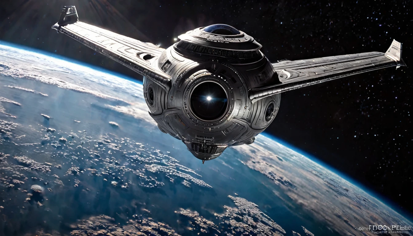 spaceship flying through outer space, designed in the style, art of Hans Ruedi Giger, highly detailed image, sharp focus, studio photography, xf iq 4, 1 5 0 0 0 0 mp, 5 0 mm, iso 2 0 0, 1/ 1 6 0 s, realistic, natural light, octane rendering, adobe lightroom, thirds resolution, symmetrical balance, depth layers, polarizing filter, ..., hd, color optics, ..., hd, opaque color, masterpiece