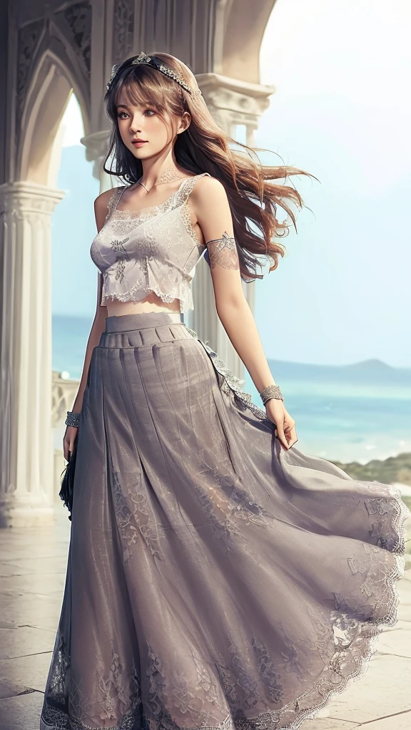 (Romantic_lace_top:1.5),(Flowy_maxi_skirt:1.4),(Delicate_bracelet:1.3)