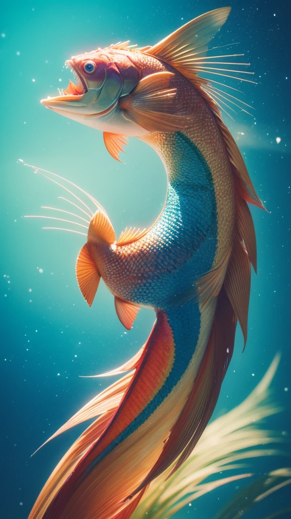 Fang Art，Unity 8k wallpaper，Extremely detailed，Beauty and aesthetics，masterpiece，Best quality，The content is very detailed，Bright colors，romanticism，Summer Dream，HD，Details，Best quality，Fantasy，dreamlike，colorful，Photography，Dynamic，vivid，energetic，Rich in layers，carp