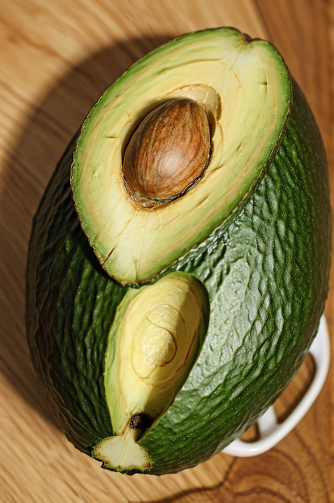 an avocado that has super long and pretty eyelashes AN AVOCADO