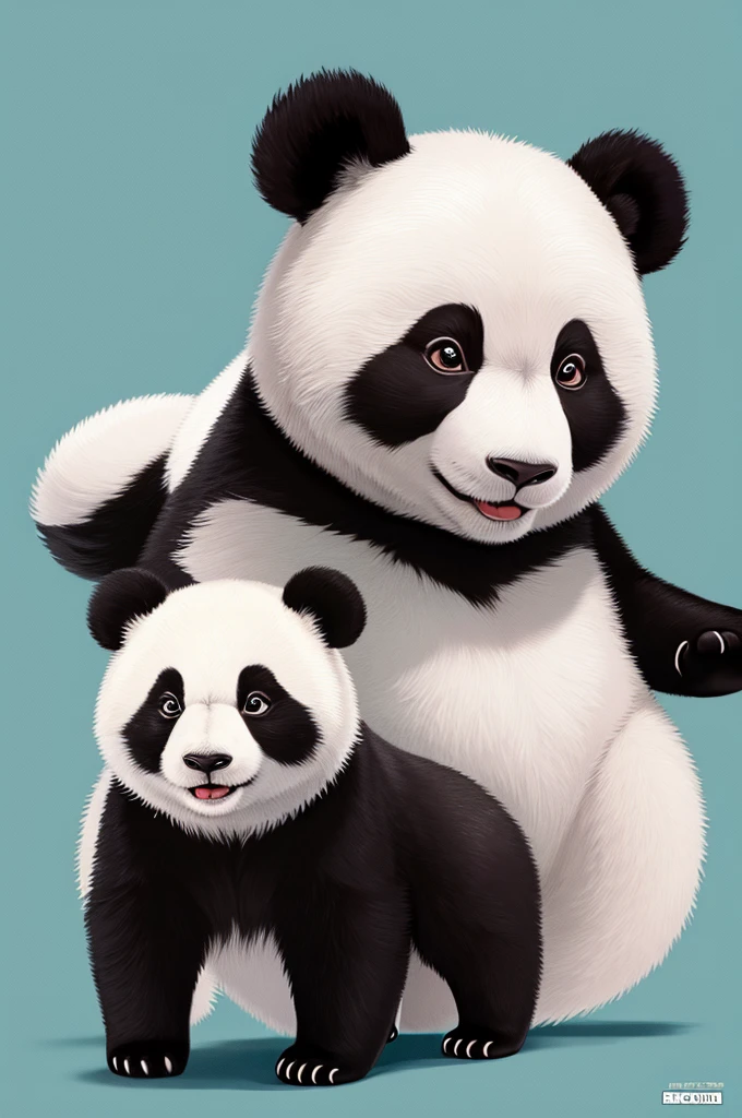 Anthropomorphic panda