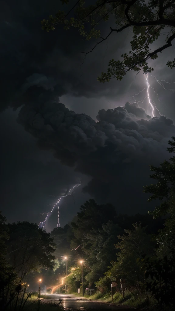 Imagine a forest during a thunderstorm, with lightning bolts illuminating the dark, stormy sky. Delicate flowers are scattered across the forest floor, adding a touch of softness to the dramatic scene. The rain pours down heavily, creating a misty atmosphere as it falls through the dense canopy of trees. The interplay of light and shadow from the lightning highlights the textures of the wet foliage and the delicate petals of the flowers.
Camera settings: f/5.6, ISO 800, 1/250s, 24mm lens.
--ar 16:9 --v 5.2 --c 40 --q 2 --style raw