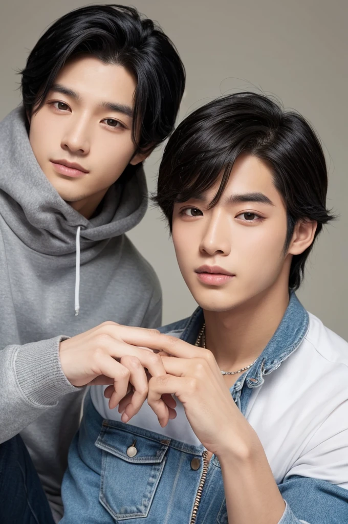 Two handsomes Black Hair