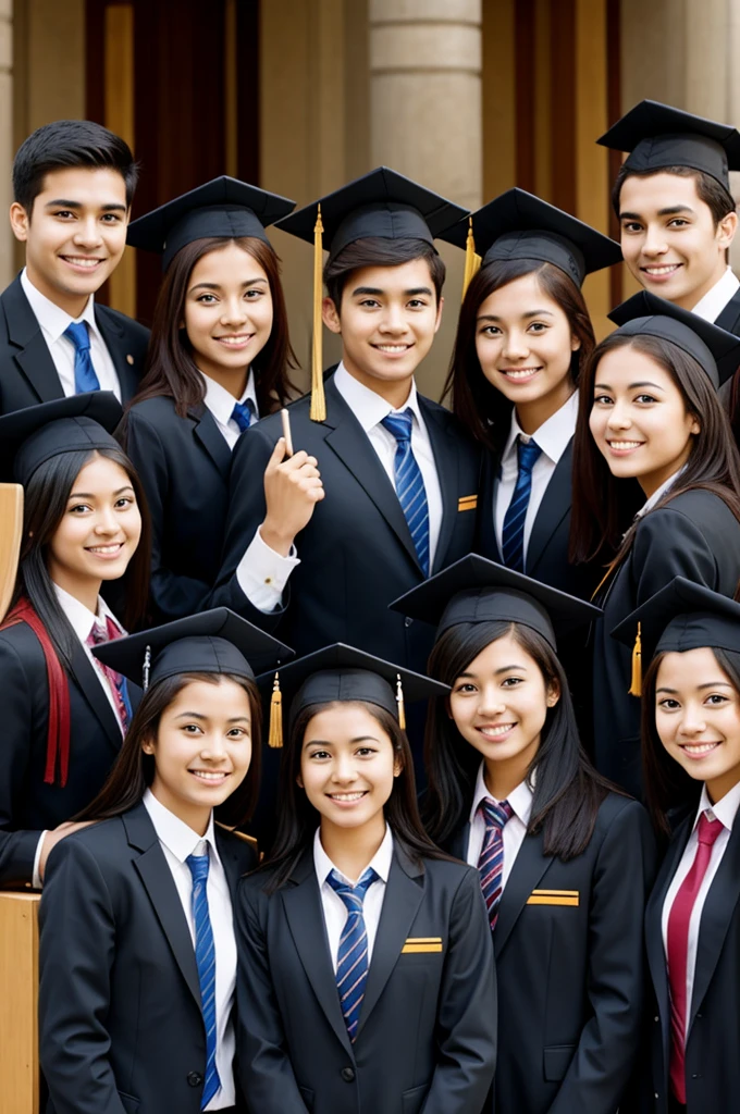 Group students, various careers