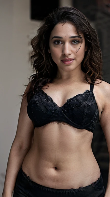 Close up belly shot,T4mm,body bustshot,sexy busty milf,Masterpiece,half body close up of a average size woman in a sexy ((black micro mini bra and lace panty)) ,very seductive pose, close body shot, stylish pose, sexy girl, beautiful pose, sexy pose, very sexy pose, gorgeous lady, chest up bust shot,(( 33 year old)),tall body, (long midriff),cleavage exposed, low waist e posed