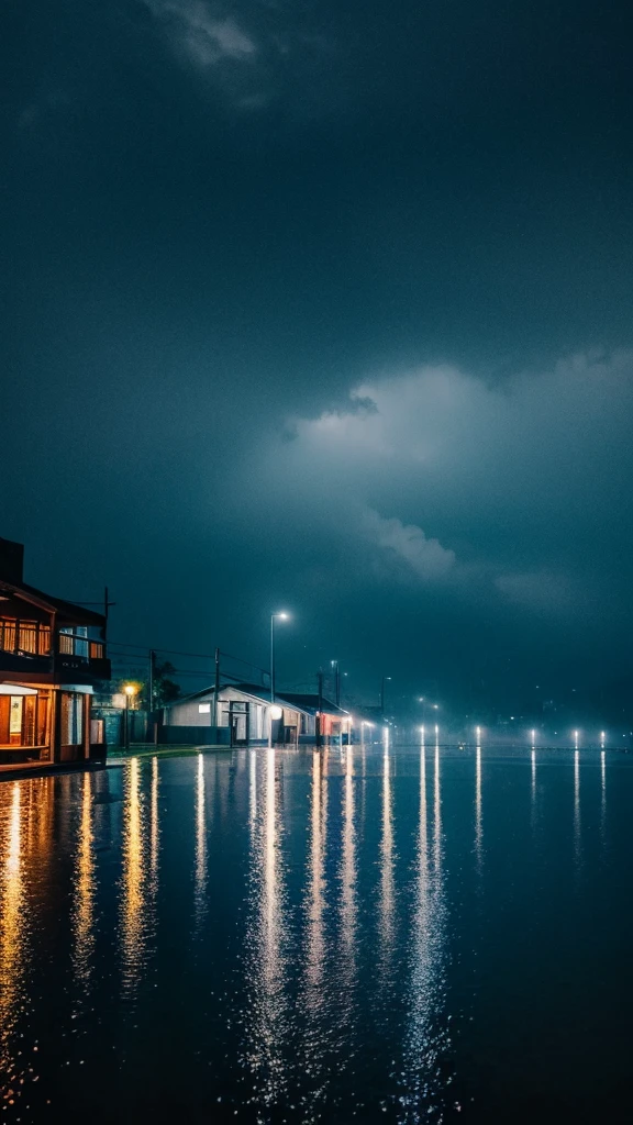 Night view　rain