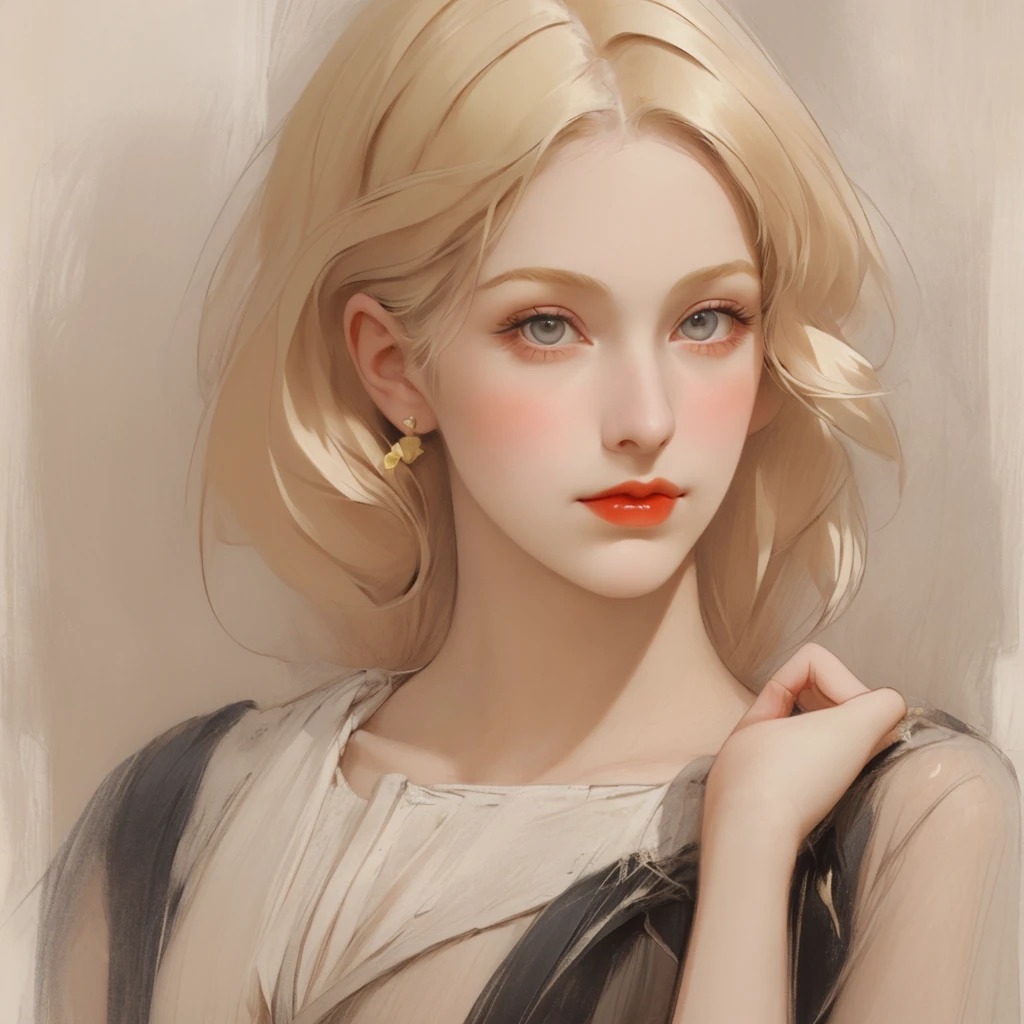1920s American blonde woman, upper body and head, realistic, portrait