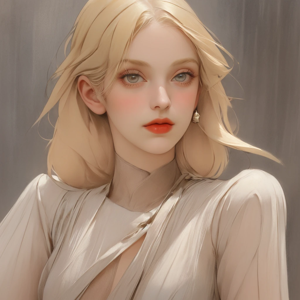 1920s American blonde woman, upper body and head, realistic, portrait