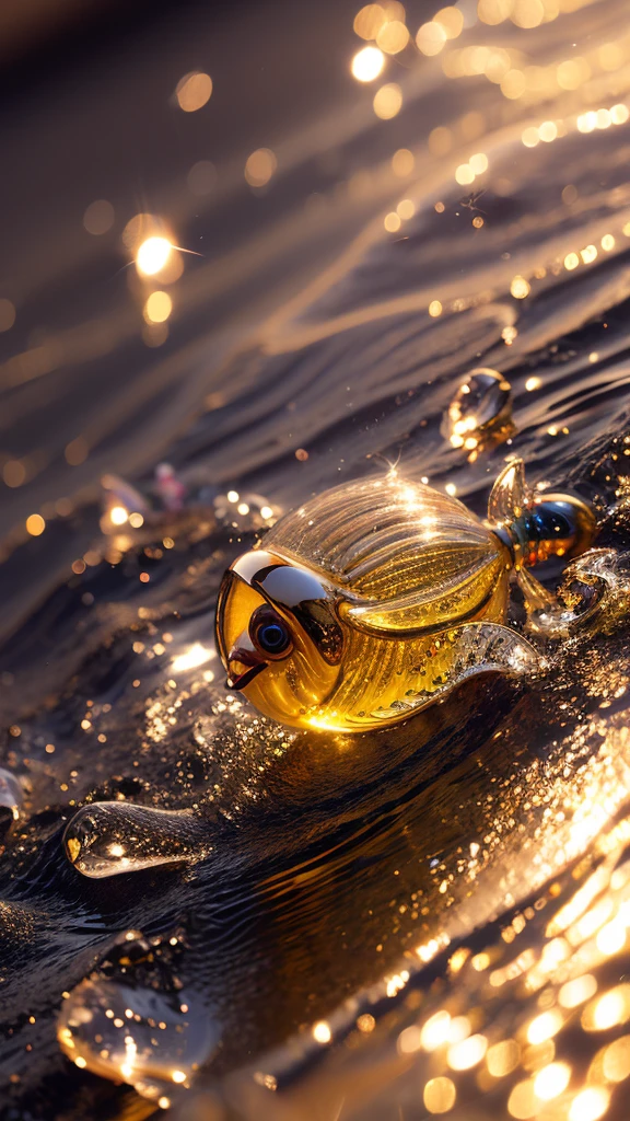 Official Art,8k wallpaper,Energetic,Details,Photography,Details,real,Summer Dream,Small fish in the stream,Dreamy lighting,The scattered water drops sparkle in the sun,HD,Details,Best quality