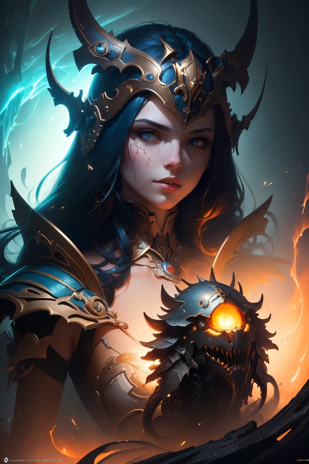 masterpiece, best quality, (extremely detailed CG unity 8k wallpaper), (best quality), (best illustration), (best shadow), absurdres, realistic lighting, (Abyss), beautiful detailed glow, art by PeterMohrBacher,