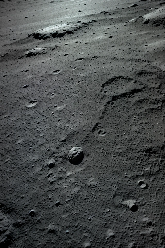 Moon's surface is mostly rocky with craters and plains