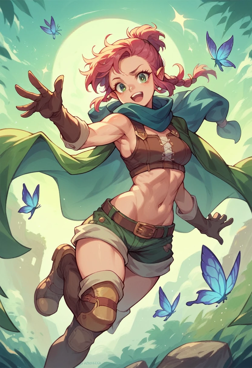 hunter from a fairy tale at dawn