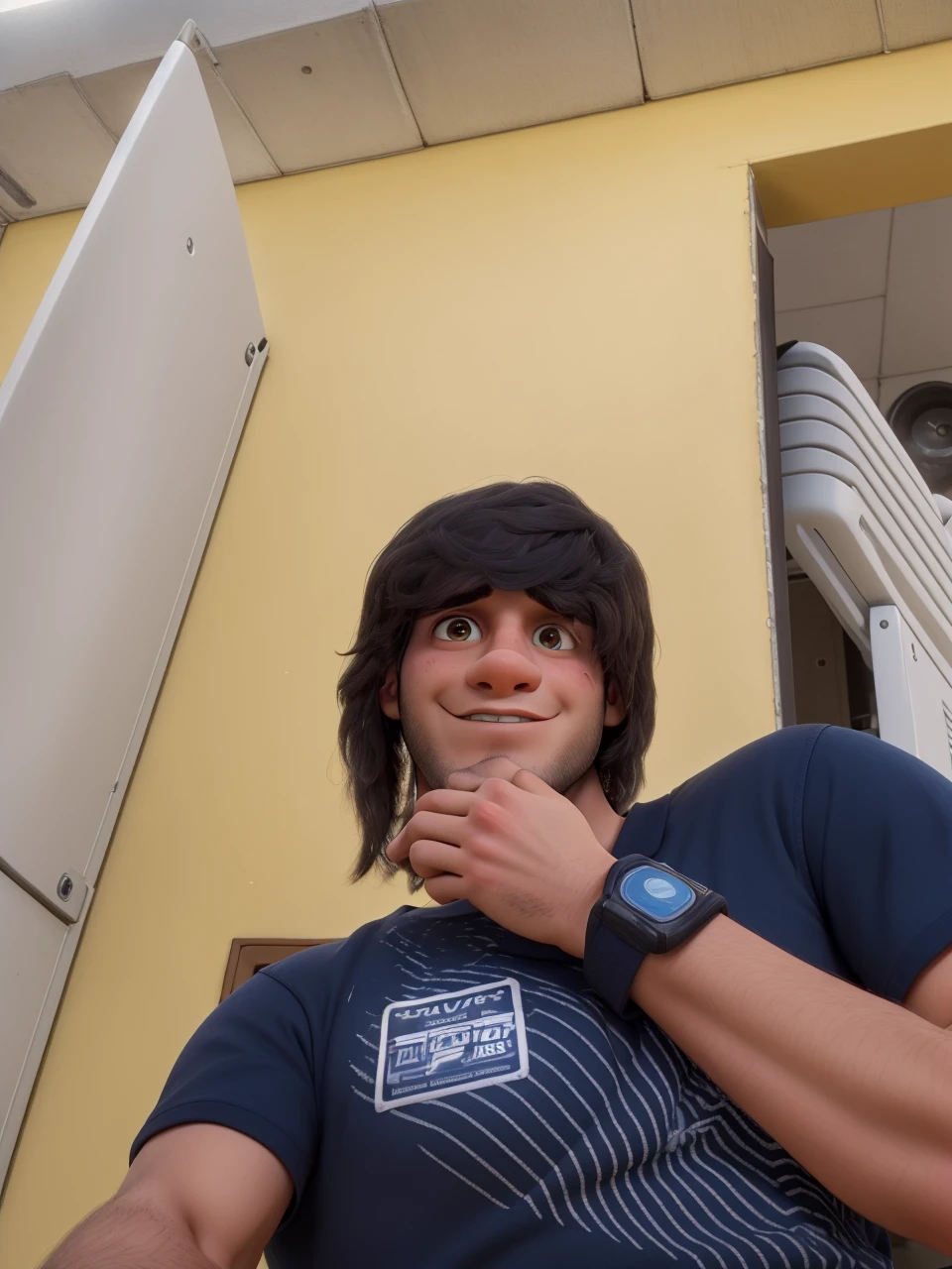 ((melhor qualidade)), ((obra de arte)), (detalhado), rosto perfeito, moreno, cabelos pretos , uniforme de mecanico, com carros ao lado 
