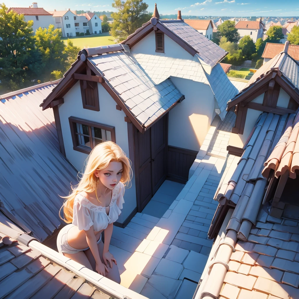 sex, 18+, on the roof of the house.