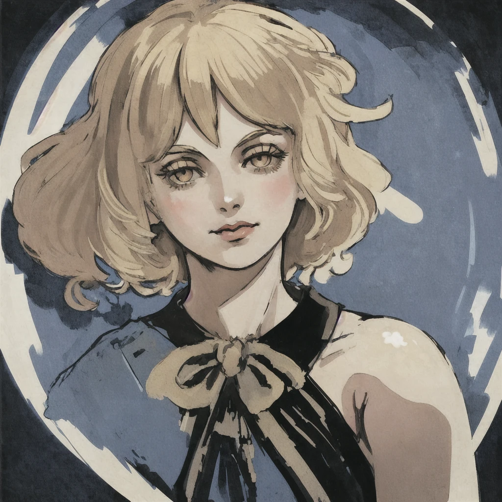 1920s American blonde woman, upper body and head, picture, portrait
