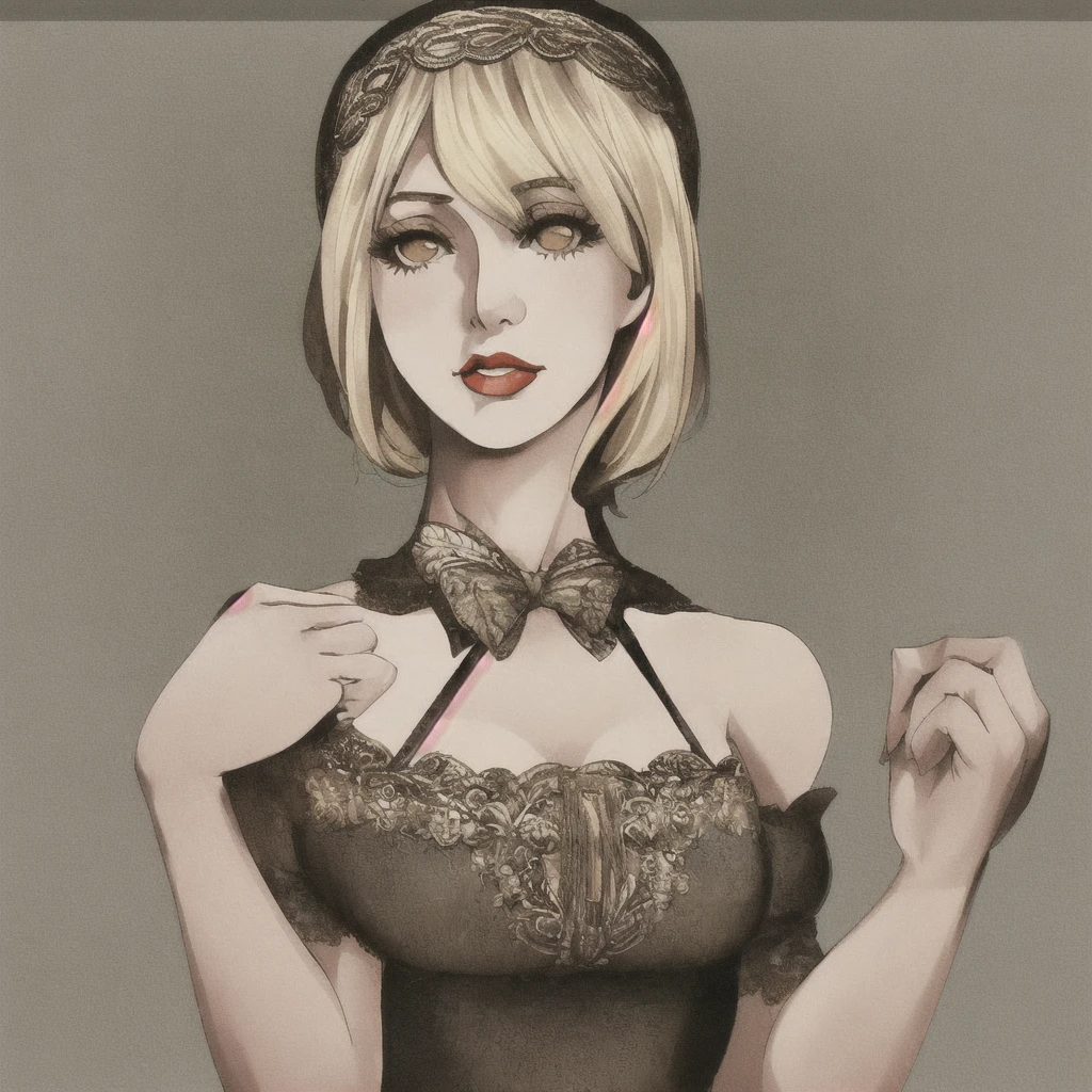 1920s American blonde woman, upper body and head, picture, portrait