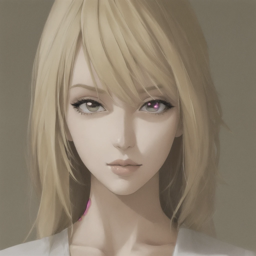 blonde woman, upper body and head, picture, portrait