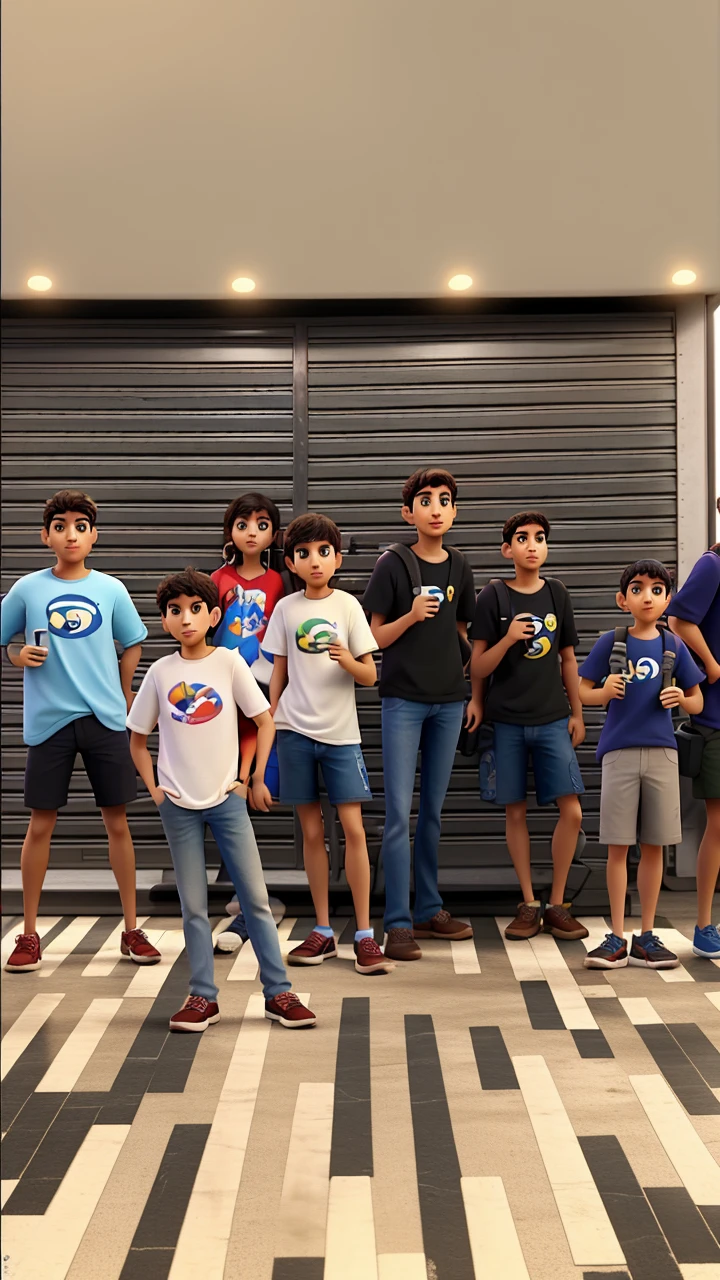 Um poster no estilo Pixar.... Um jovem alta qualidade, melhor qualidade
