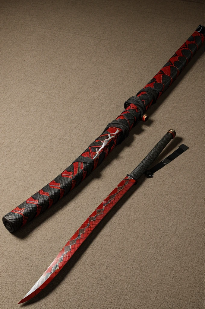 anime Snake katana made of blood