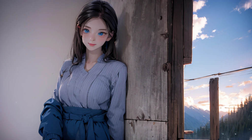 1 girl, medium light black hair, light blue eyes, wearing Sexy outfit , city , Sexy , high res, ultrasharp, 8K, masterpiece, Looking from the front 18+