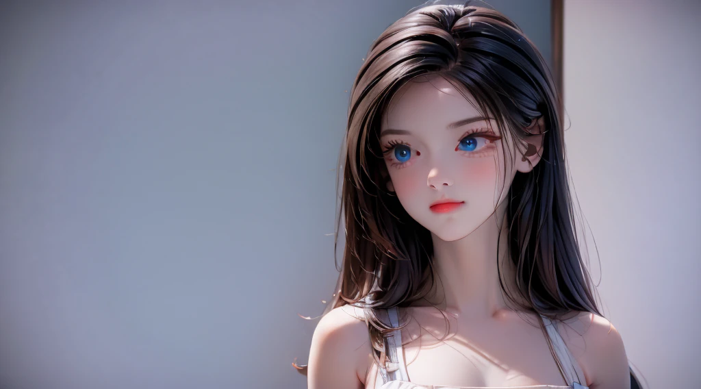 1 girl, medium light black hair, light blue eyes, wearing Sexy outfit , city , Sexy , high res, ultrasharp, 8K, masterpiece, Looking from the front 18+