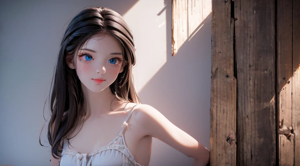 1 girl, medium light black hair, light blue eyes, wearing Sexy outfit , city , Sexy , high res, ultrasharp, 8K, masterpiece, Looking from the front 18+
