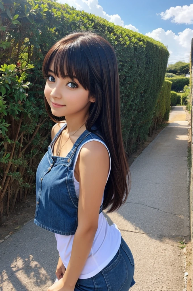Una chica con ropa muy apretada anime