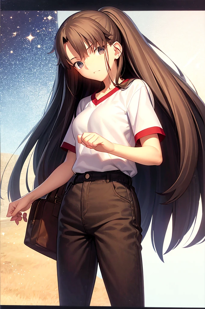 highest quality、masterpiece、Brown ponytail、A cheerful girl、boyish、Brown eyes、16-year-old high school student、Sportswear、Shorts、Big Breasts、Sports Club、Hair Shine、Tear bags、double eyelid、Long eyelashes、Droopy eyes、Pink Lips、Stand in front、My ???、whole body、White background