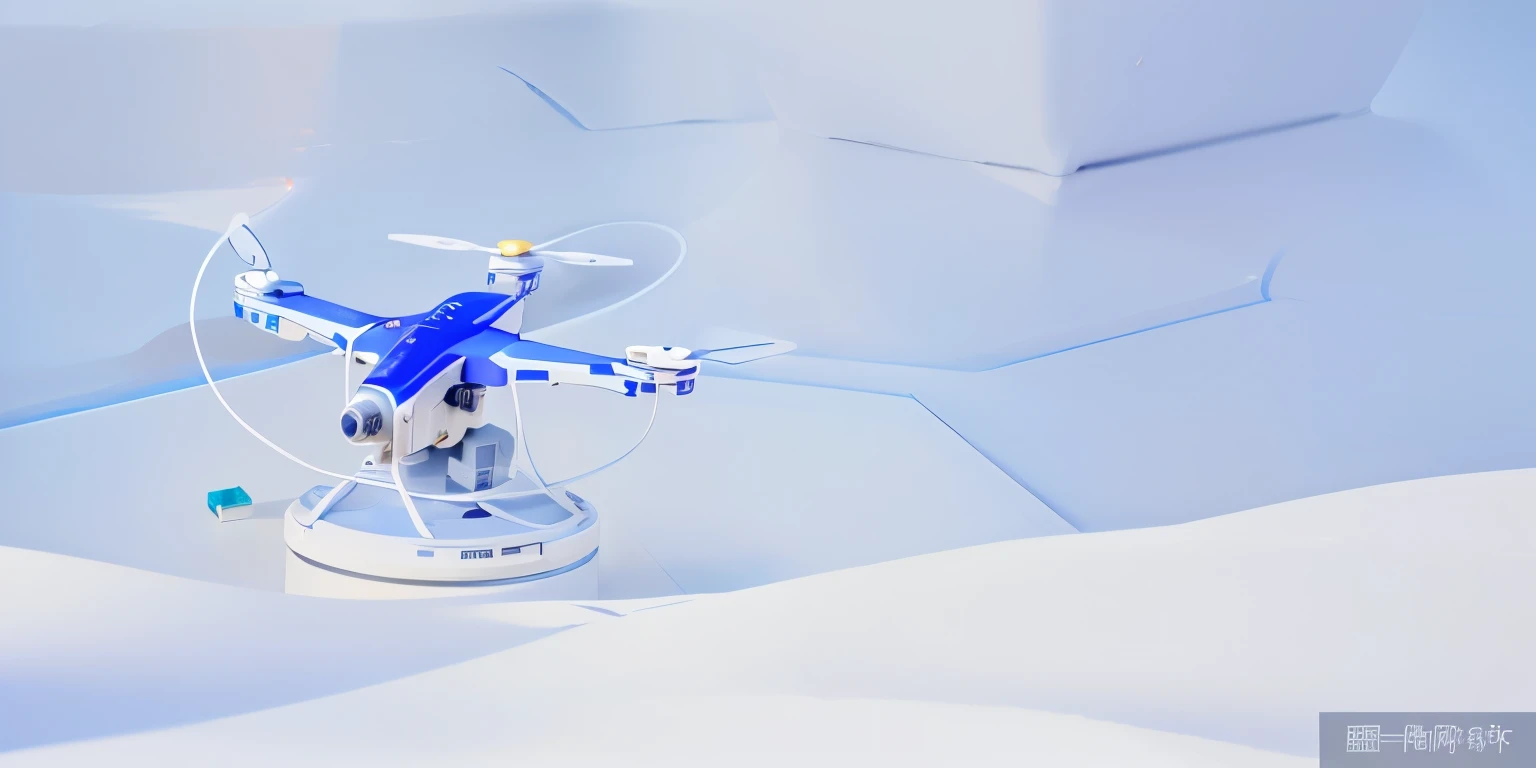 There is a small model of a flying object on the shelf, hovering drone, close up, close up角度, high angle close up,High-resolution details,金属质感 close up, drone camera angle, flying drones, helicopter drones, close up, close up, drone, detailed close up, High detail lens, really close up, Detailed shooting