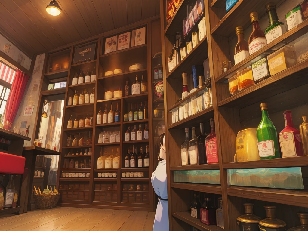 A little rabbit drinking juice at a drink shop