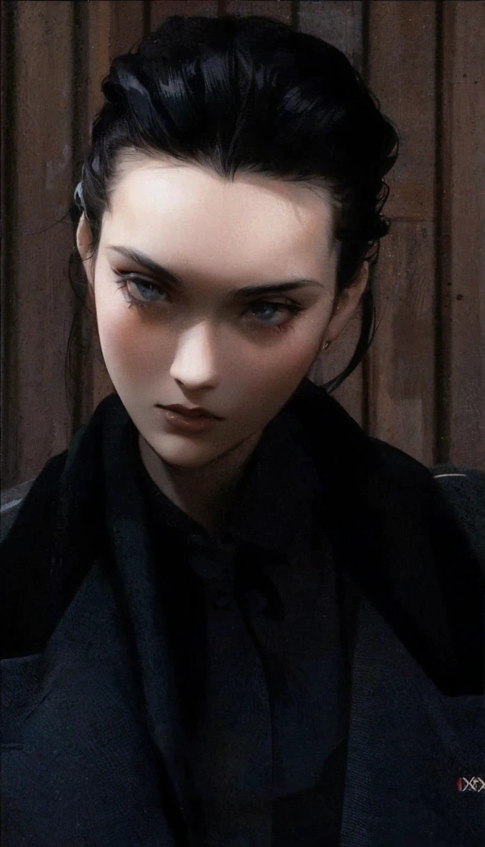 Woman with black hair 