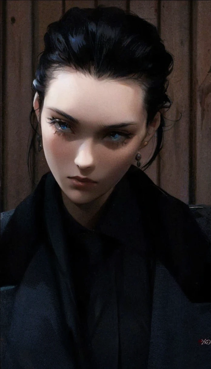 Woman with black hair