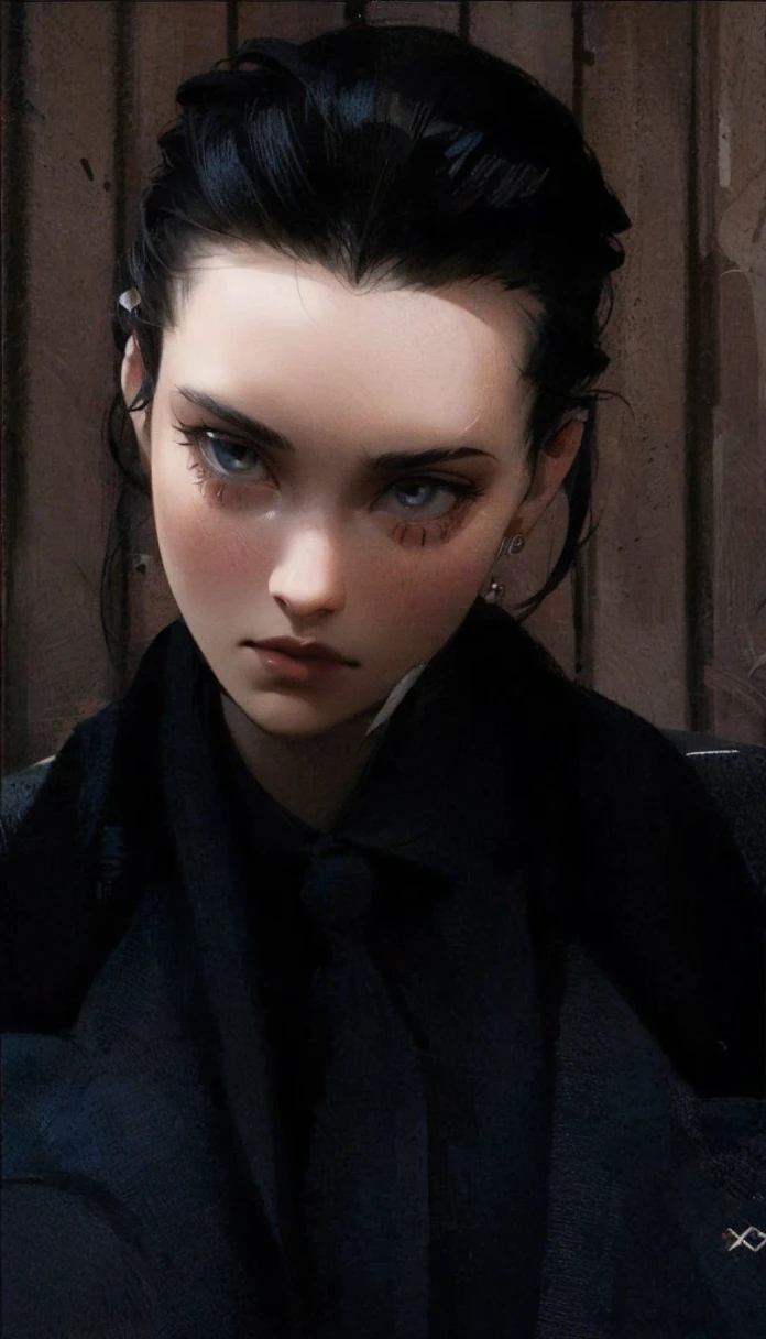 Woman with black hair