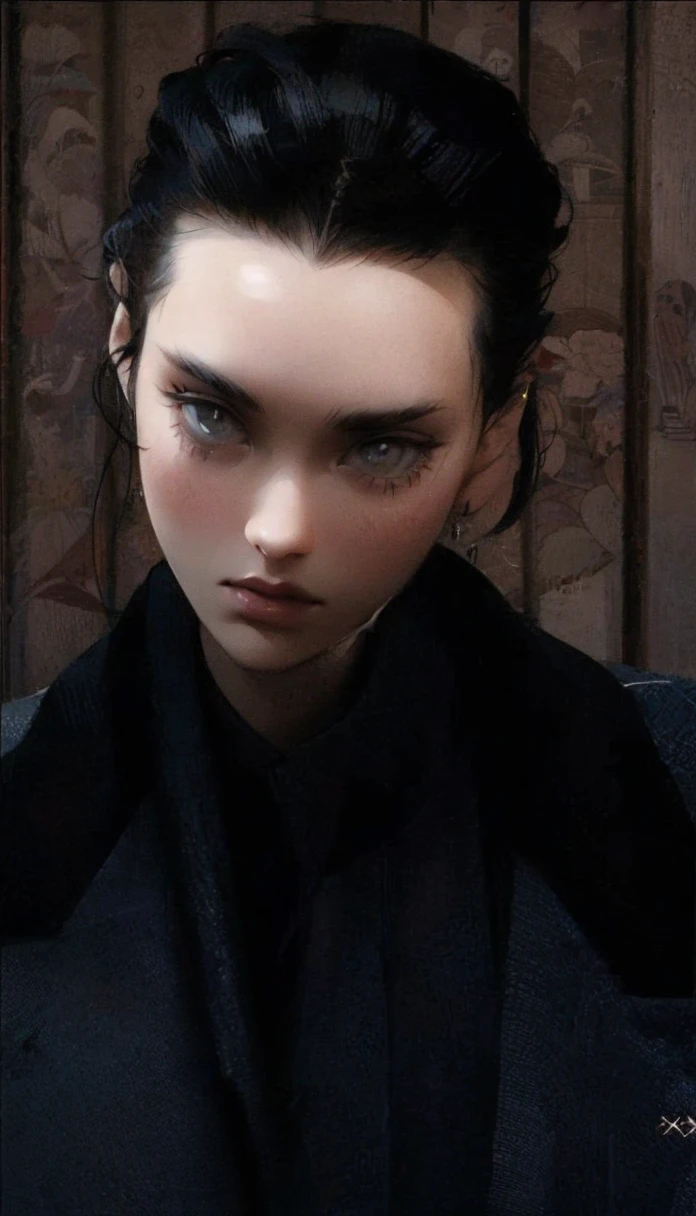 Woman with black hair