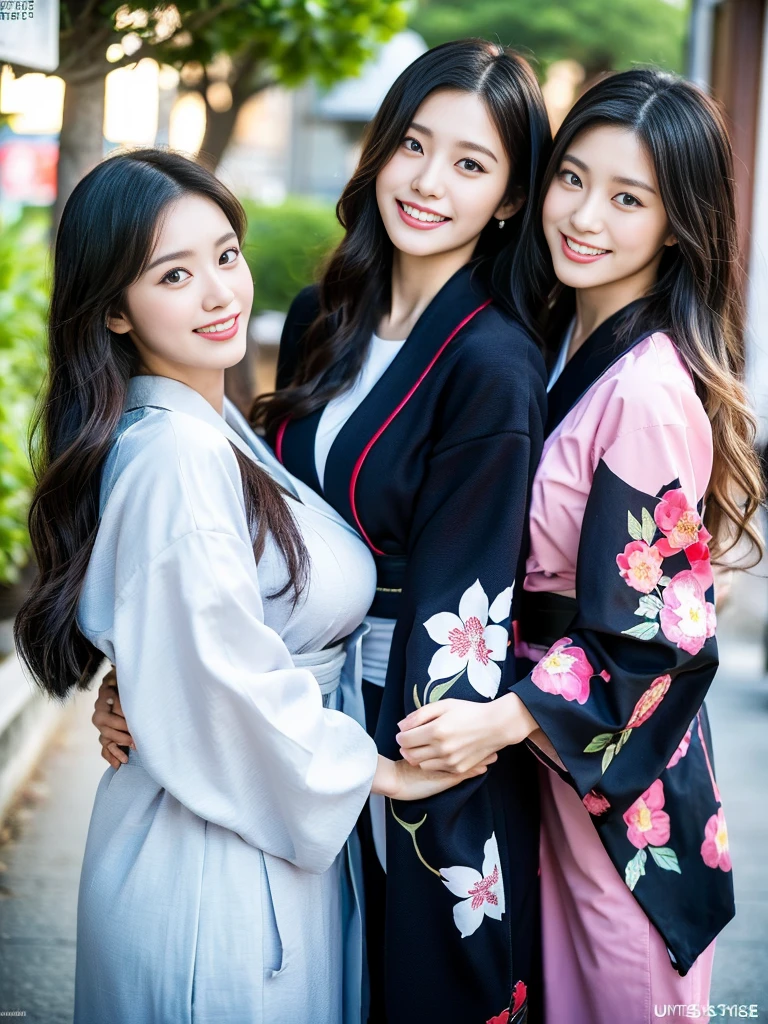 (Super cute Korean gal high school girls duo taking photos side by side 1.2)(grin,Smile)(Beautiful Sweat:1.1)(16k, RAW Photos, highest quality, masterpiece: 1.2),(Mr.々Beautiful black hair with a simple hairstyle:1.2) Super detailed, Super Resolution, (Genuine, Genuine photos: 1.37), Portraiture, High-resolution RAW color photos, Professional photos, Very detailed, 8k wallpaper, Very detailed CG Unity 8k wallpaper, Very detailed beautiful girls, Very detailed faces, ((whole body)), beautiful woman, Huge breasts,(huge boobs:1.1) (Big Boobs:1.1),high school girl, Korean Girls,(K-POP Female Idols), (Idol-class beauty)(Beautiful high school girl:1.1)(屋台がいっぱいあるshrineの夏祭り:1.2)(18-year-old)(Stylish kimono-style outfit:1.1)(Group photo:1.3)shrine,yukata,