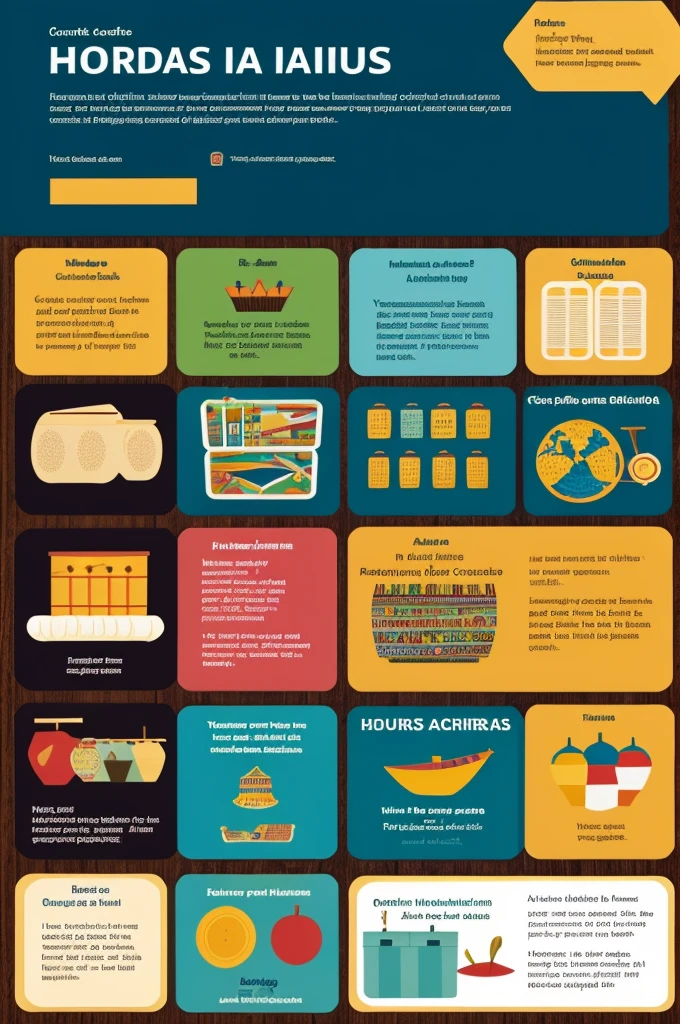 Create an infographic about crafts in Honduras in Spanish 