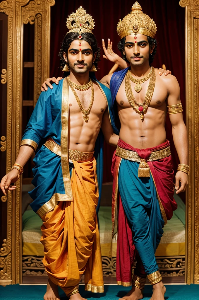 Krishna and Sudama image
