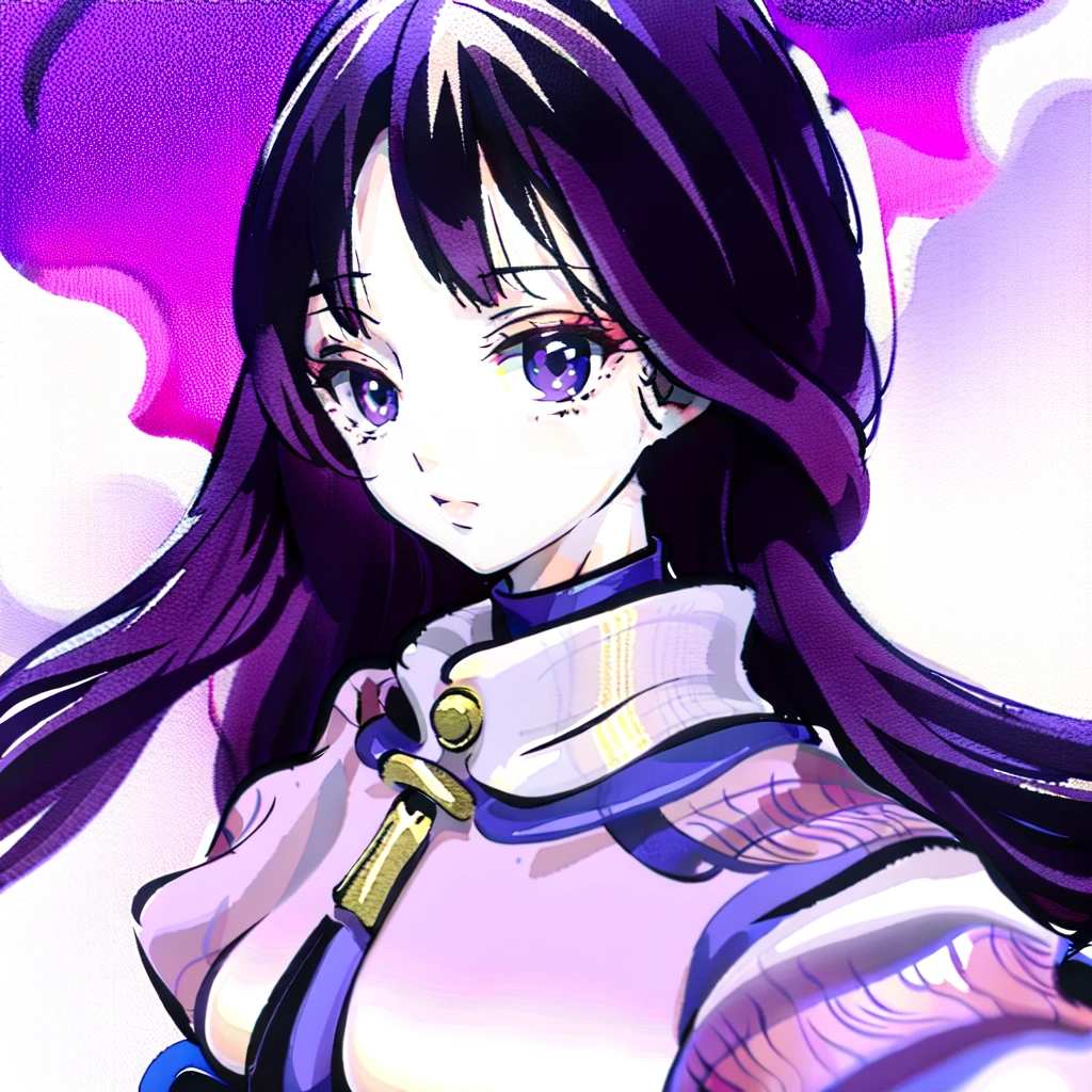 Purple long hair
