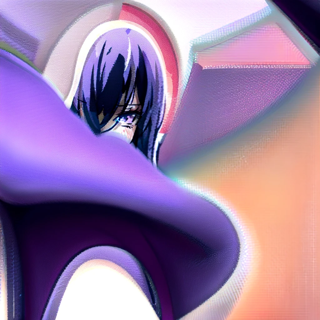 Purple long hair