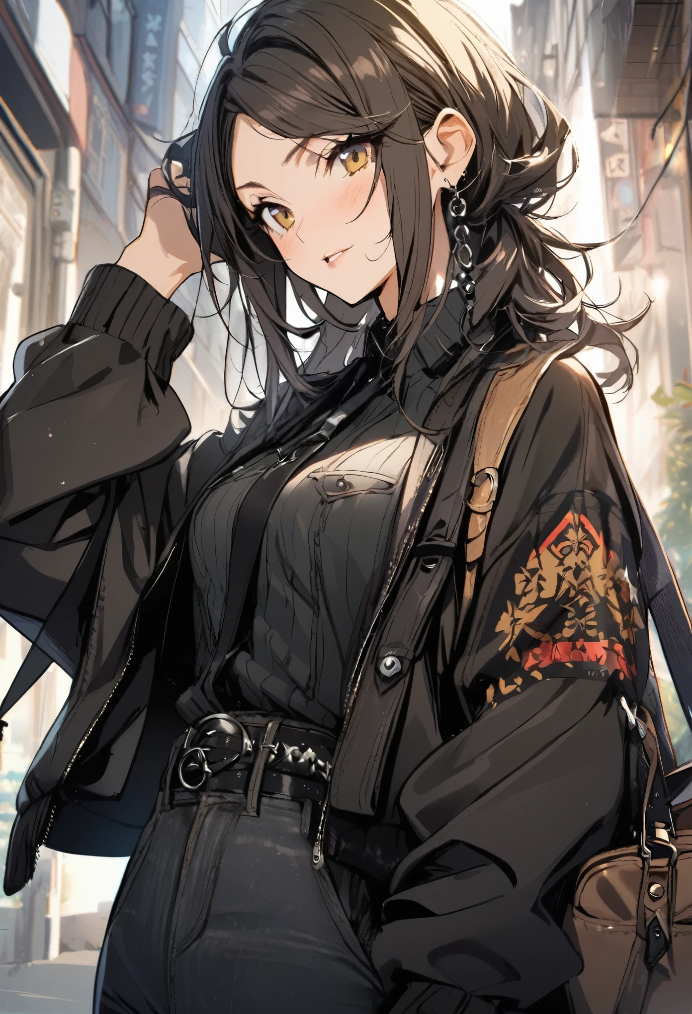 1 girl, stylish