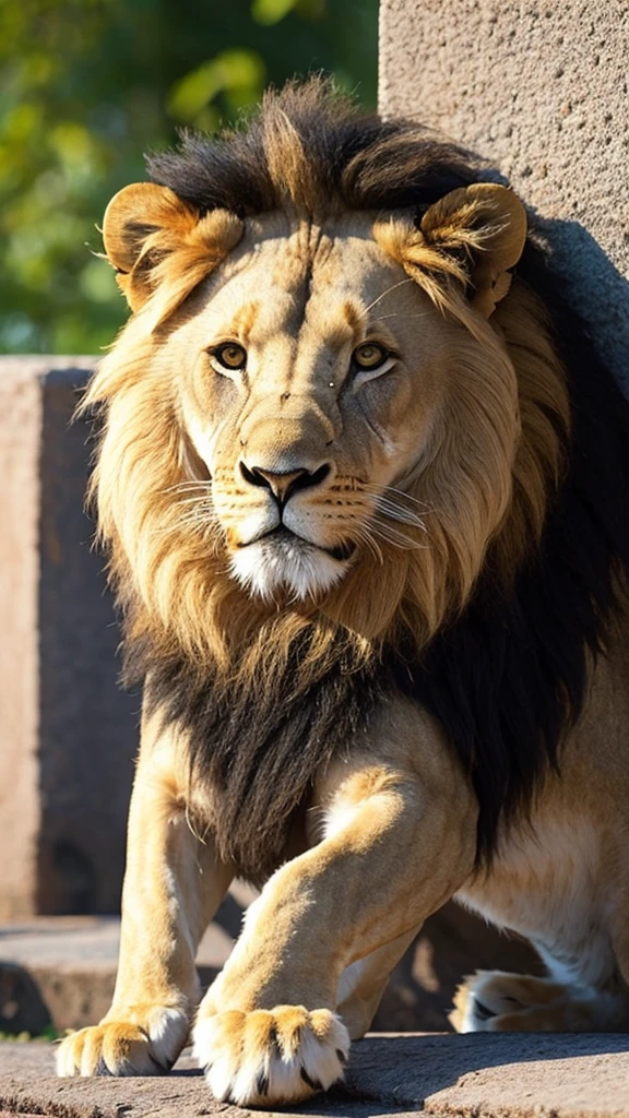 Lion with human characteristics、cute