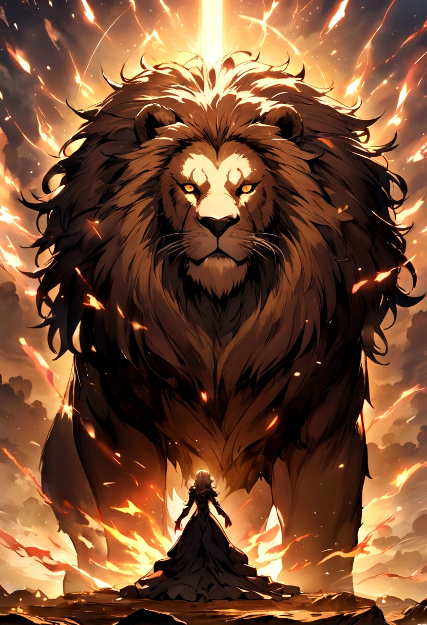 giant lion black humanoid lion.