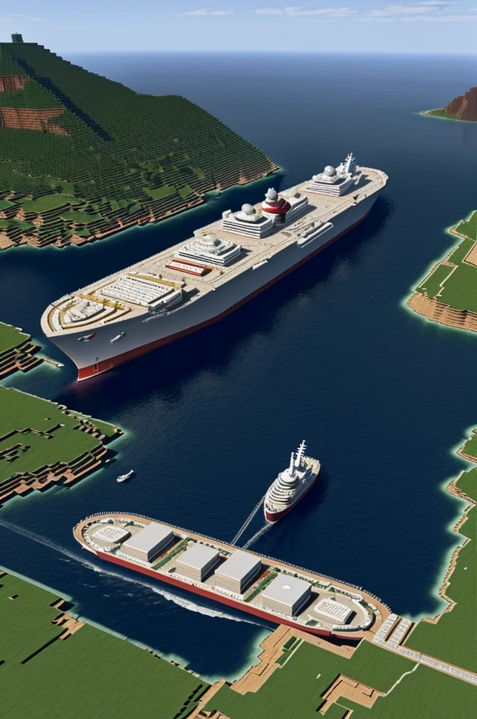 Make a super super large ship it can carry 1 million people or even a trillion in minecraft sinking