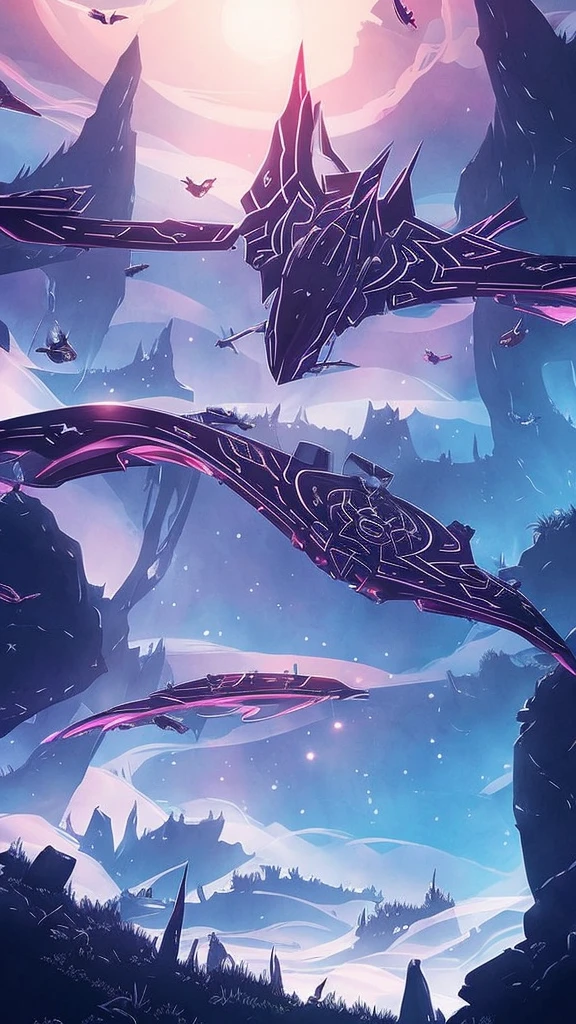 best quality, super fine, 16k, incredibly absurdres, extremely detailed, 2.5D, delicate and dynamic, something mysterious floating in zero gravity, with a myriad of colors and shapes, mysterious effects, and fantasy art