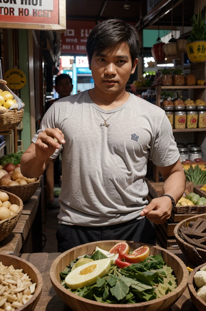 3D image Donghua, the man 29 age, at open Market indonesia